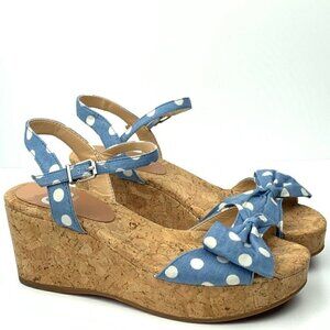 GB Gianni Bini sandals 7 polka dot cork platforms
